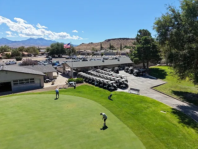 Golfers and partners on the course at the King of the Desert Classic.