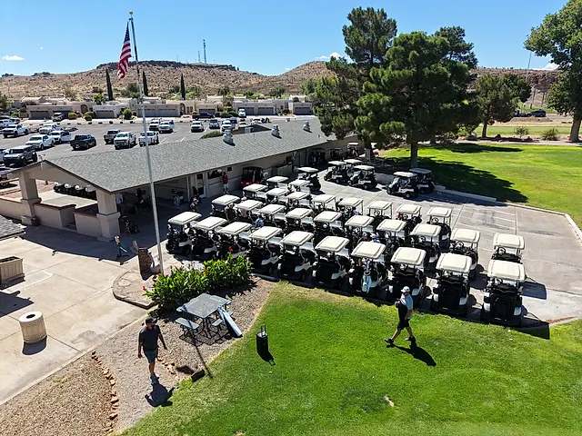 Golfers and partners on the course at the King of the Desert Classic.