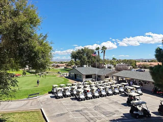 Golfers and partners on the course at the King of the Desert Classic.