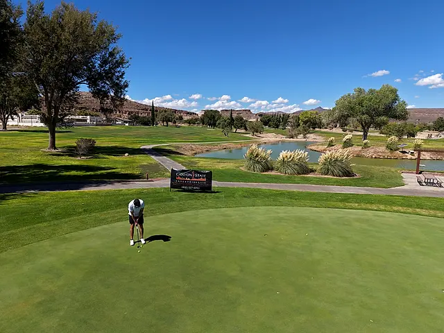 Golfers and partners on the course at the King of the Desert Classic.