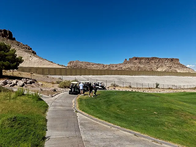 Golfers and partners on the course at the King of the Desert Classic.