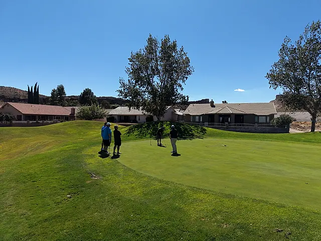 Golfers and partners on the course at the King of the Desert Classic.
