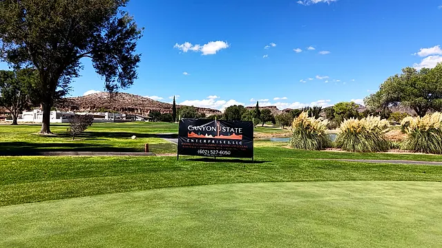 Golfers and partners on the course at the King of the Desert Classic.