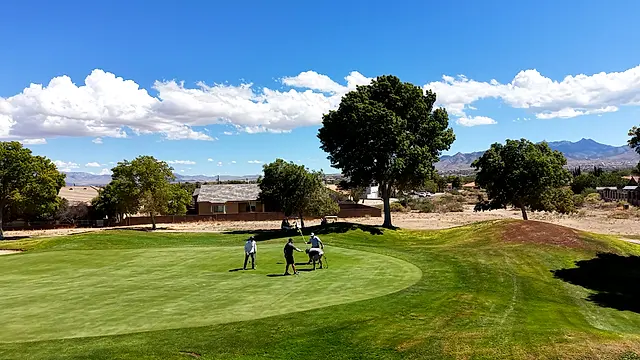 Golfers and partners on the course at the King of the Desert Classic.